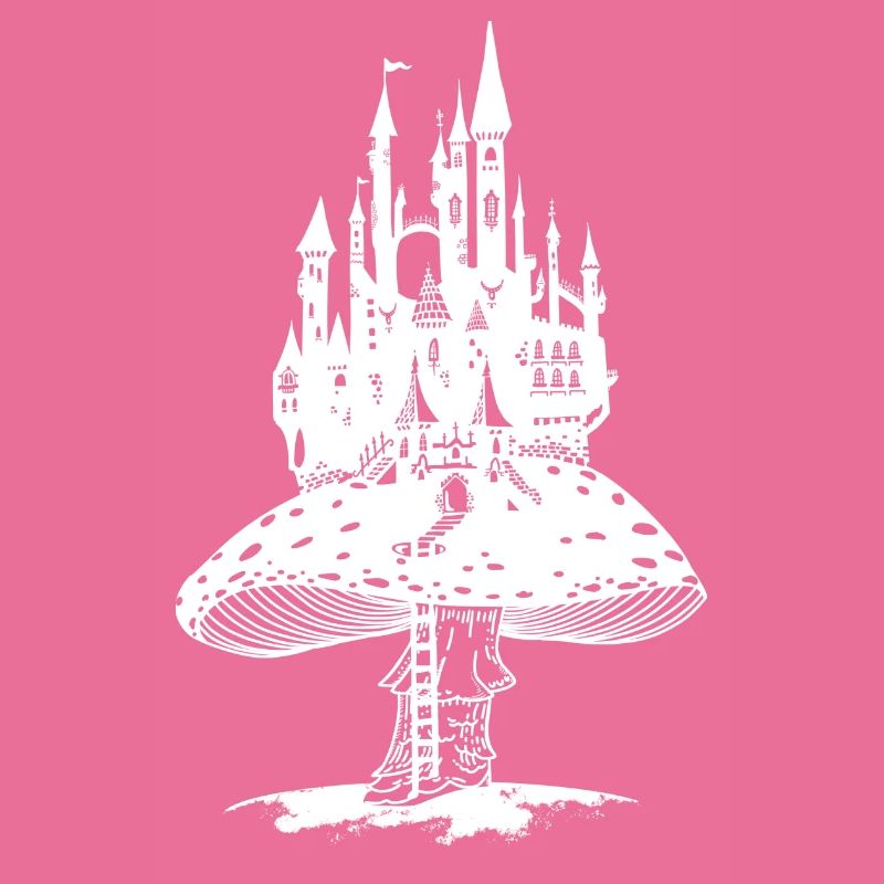 Fairytale castle on a giant toadstool