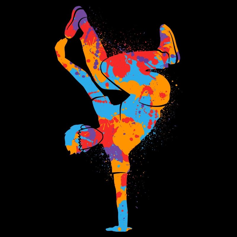 Breakdance coloré Breakdancer Hommes Breakdance