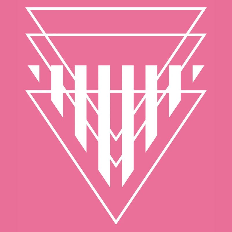 Triangular Crest Geometric Print