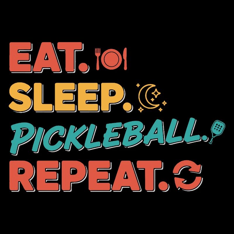 Pickleball rolig spelare ät sov pickleball