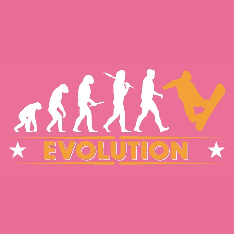 Snowboard Evolution - orange/weiss