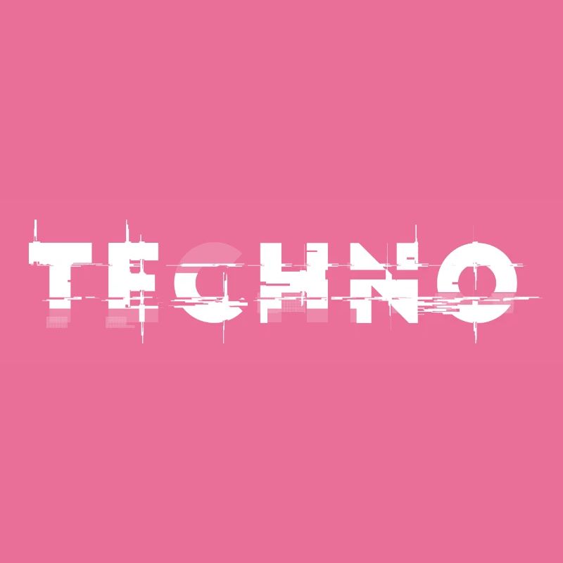 Techno design glitch, pour DJ EDM Techno House