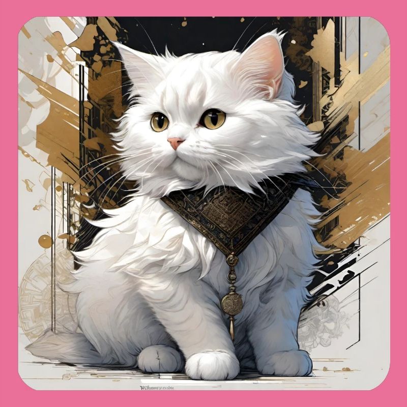Mignon chat blanc