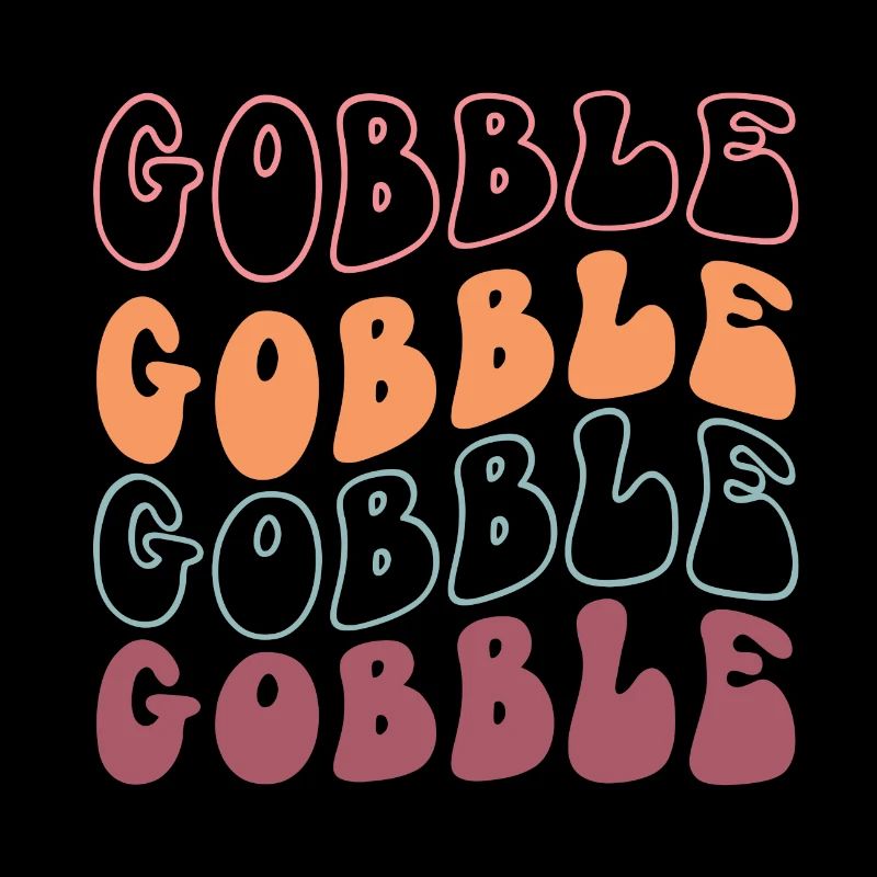 Thanksgiving Retro Vintage Gobble