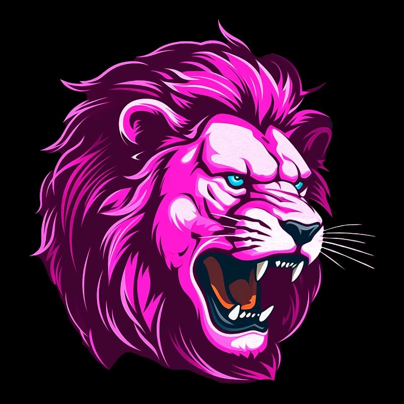 Pink Löwe Kopf