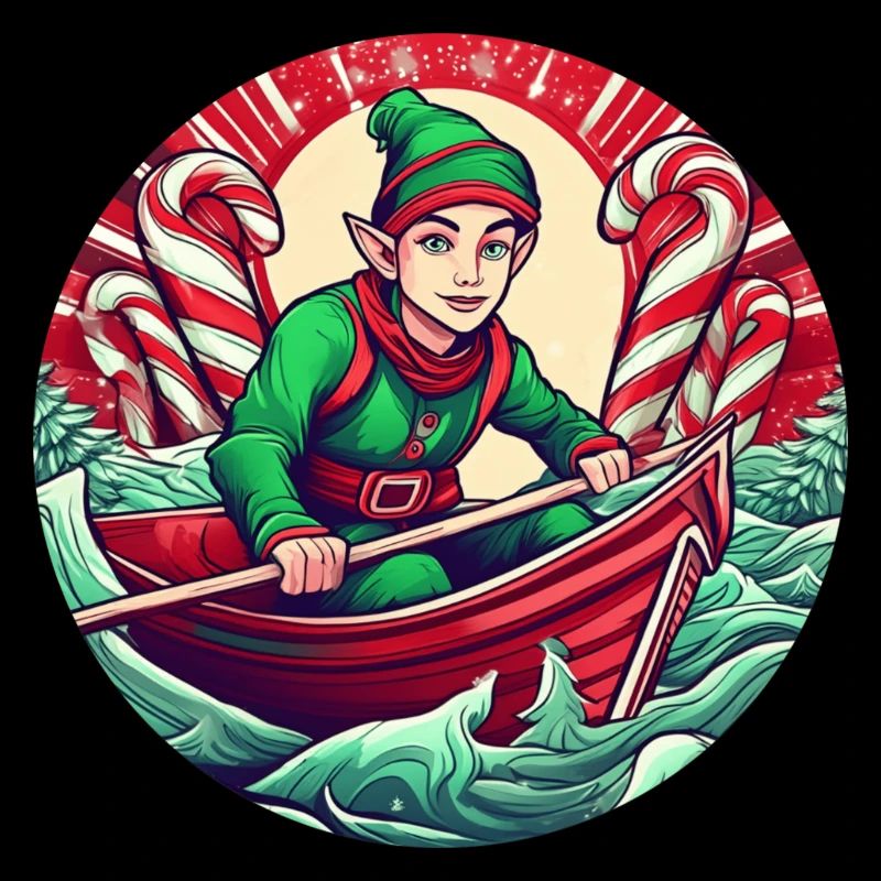 Aviron de lutin de Noël