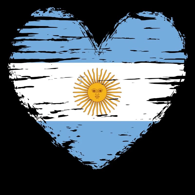 Argentine coeur drapeau blason
