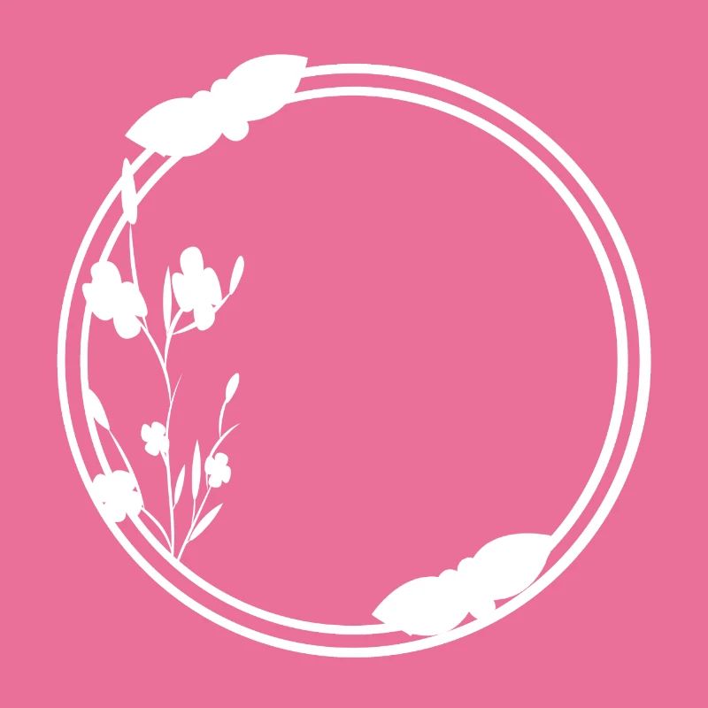 Cercle de cadre de printemps en fleurs blanches