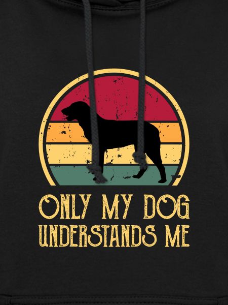 Cao De Castro Laboreiro Dog Silhouette Retro Sun