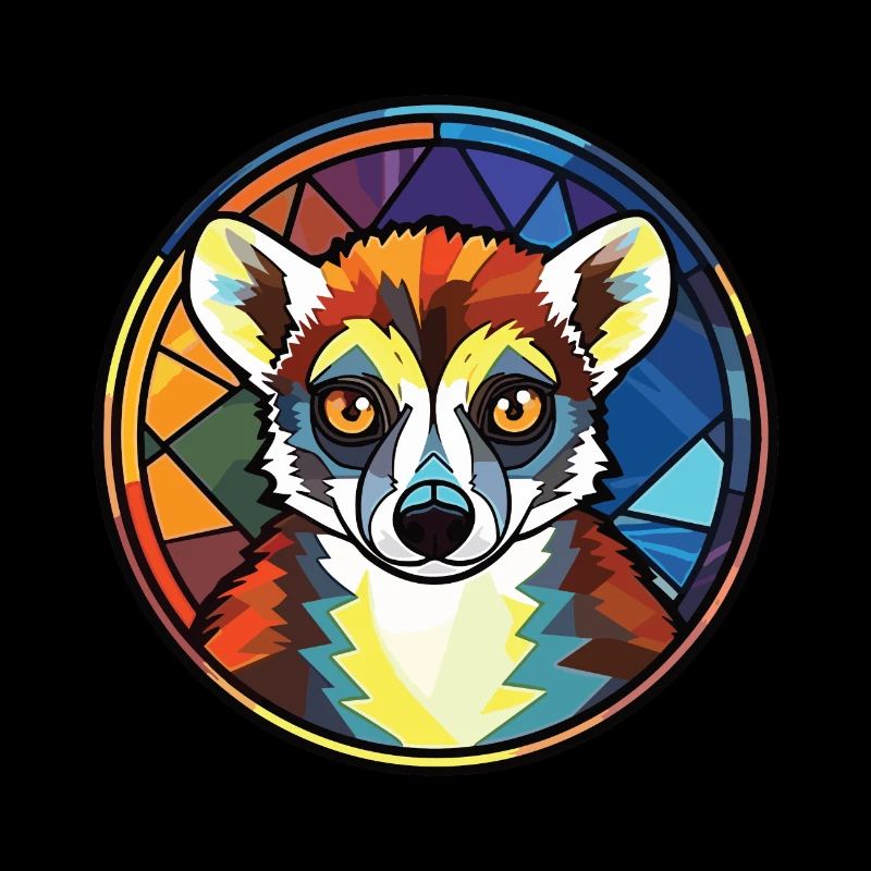 Lemur Lori Aquarelle colorée Illustration d’animaux