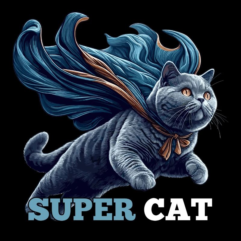 Super Katze BKH Blue Geschenk