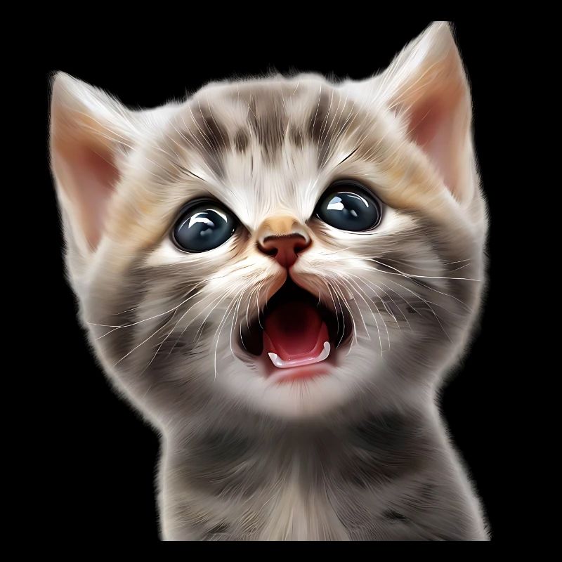 Le bébé chat est étonné