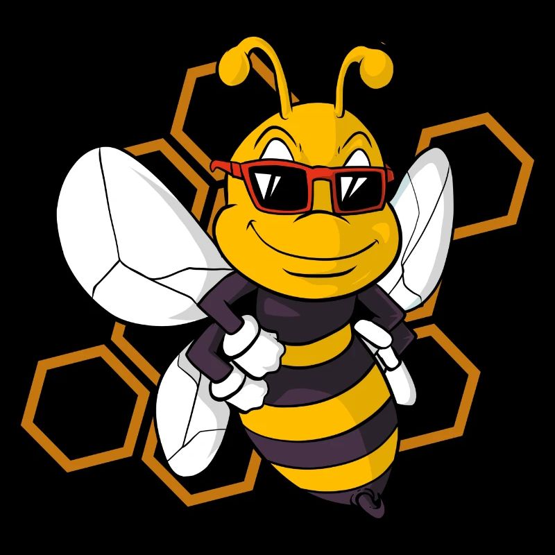 Cute bee wasp bumblebee