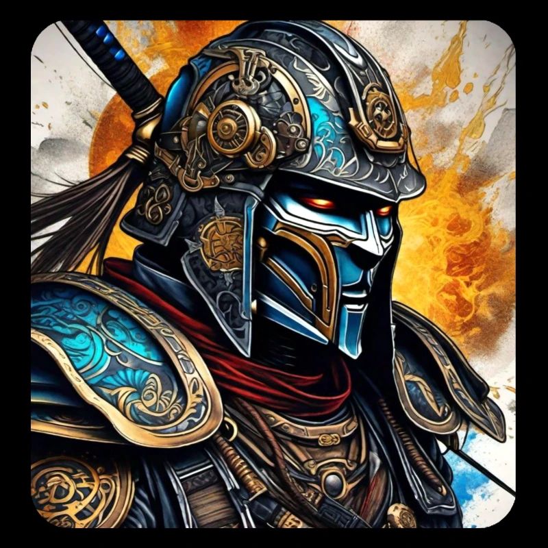 Stolzer Cyborg Samurai Japan Asia Ninja