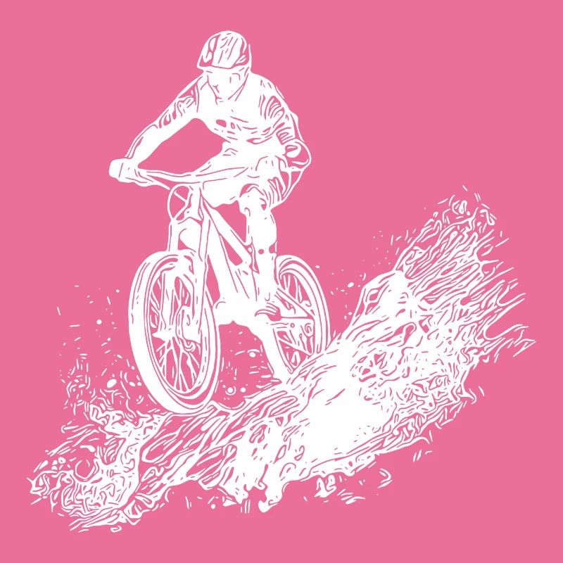 Radfahrer Schlamm Berg Abfahrt