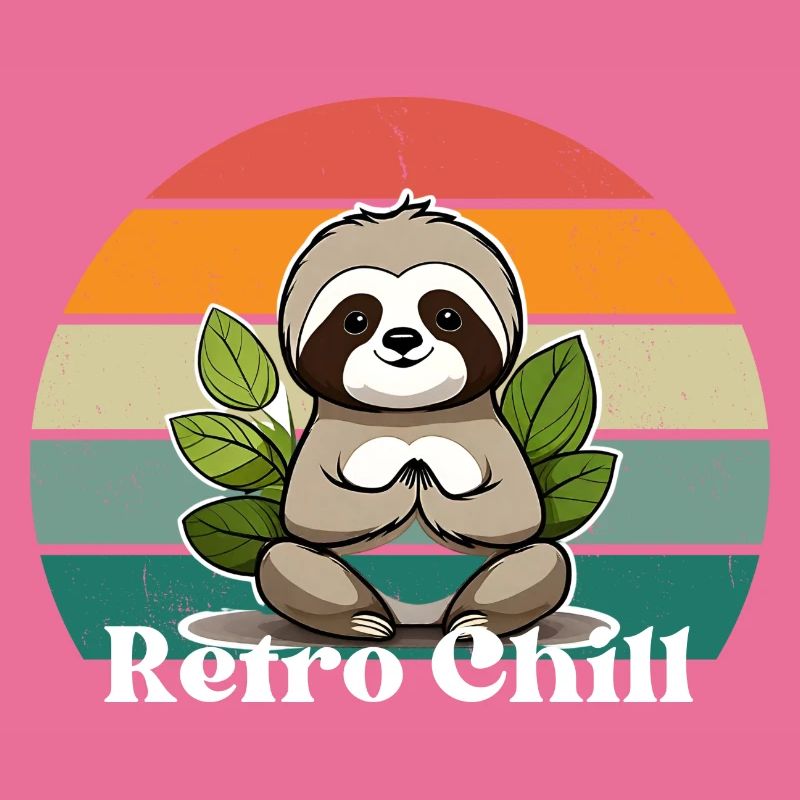 Retro Sloth: Chilling dans le style rétro