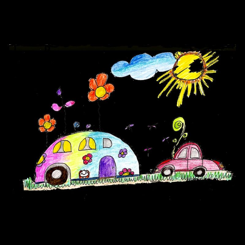 Camping caravan with car