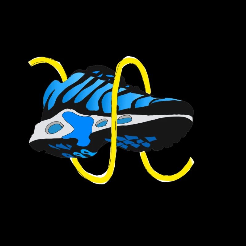 Sneaker Blue Hypebeast shoe design graphic