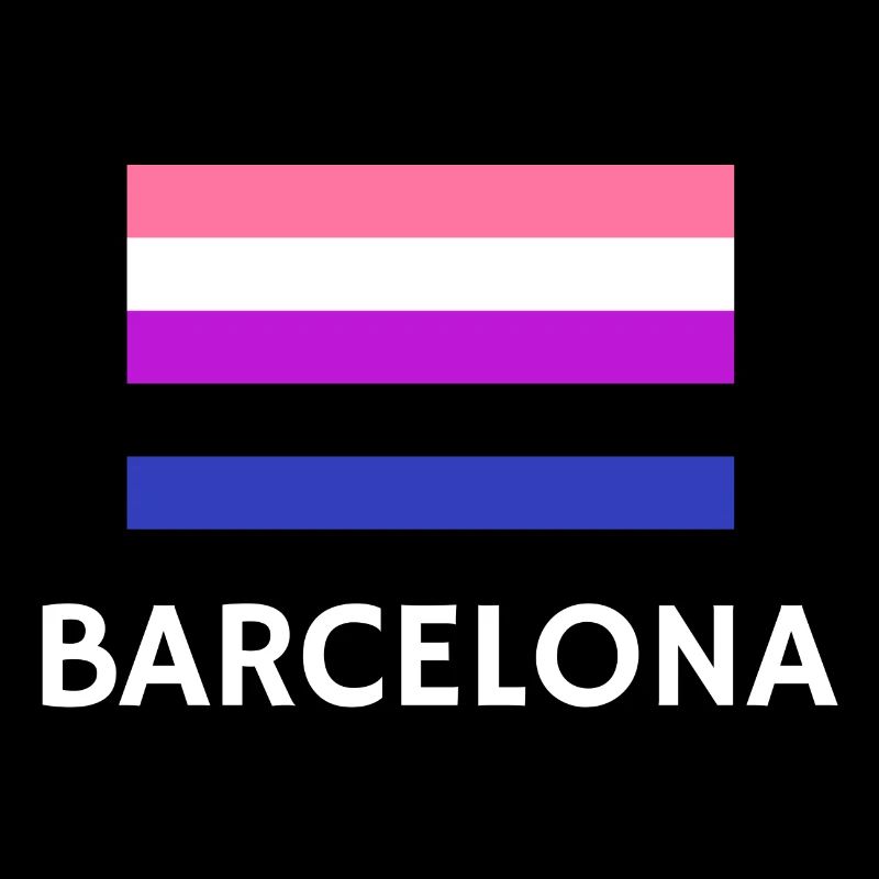 Genderfluid Pride Drapeau Barcelone