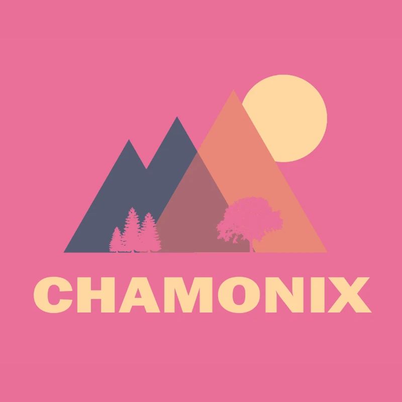chamonix triangles mountains geometry
