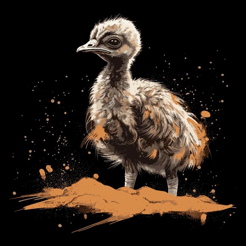 Bébé Oiseau Autruche Poussin Afrique