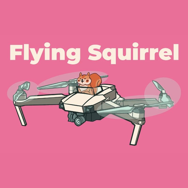Flying squirrel - squirrel in quadcopter