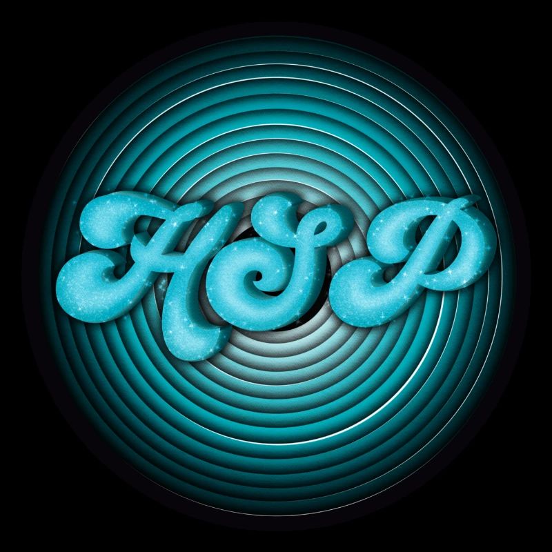 HSP - highly sensitive person circles turquoise