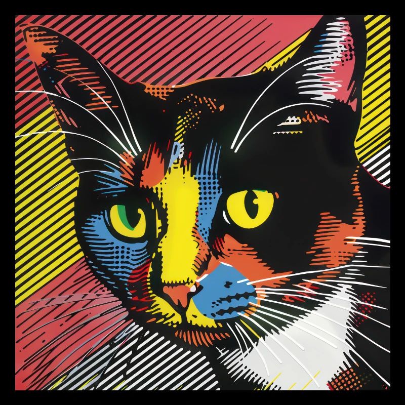 chat, motif de chat, bande dessinée, cadeau, idées cadeaux