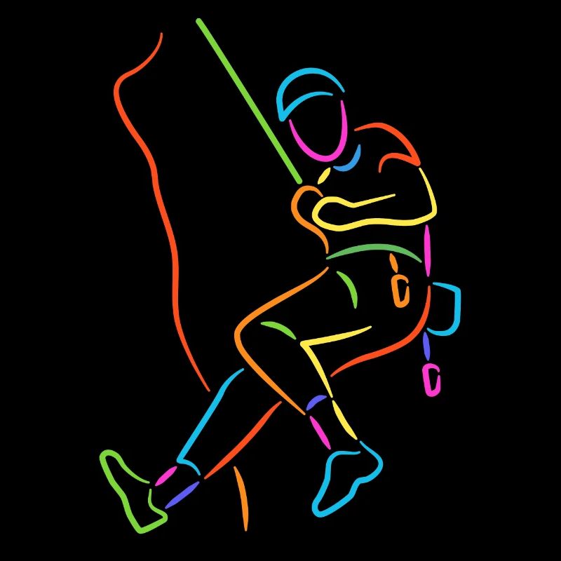 Escalade colorée Escalade de bloc Grimpeur