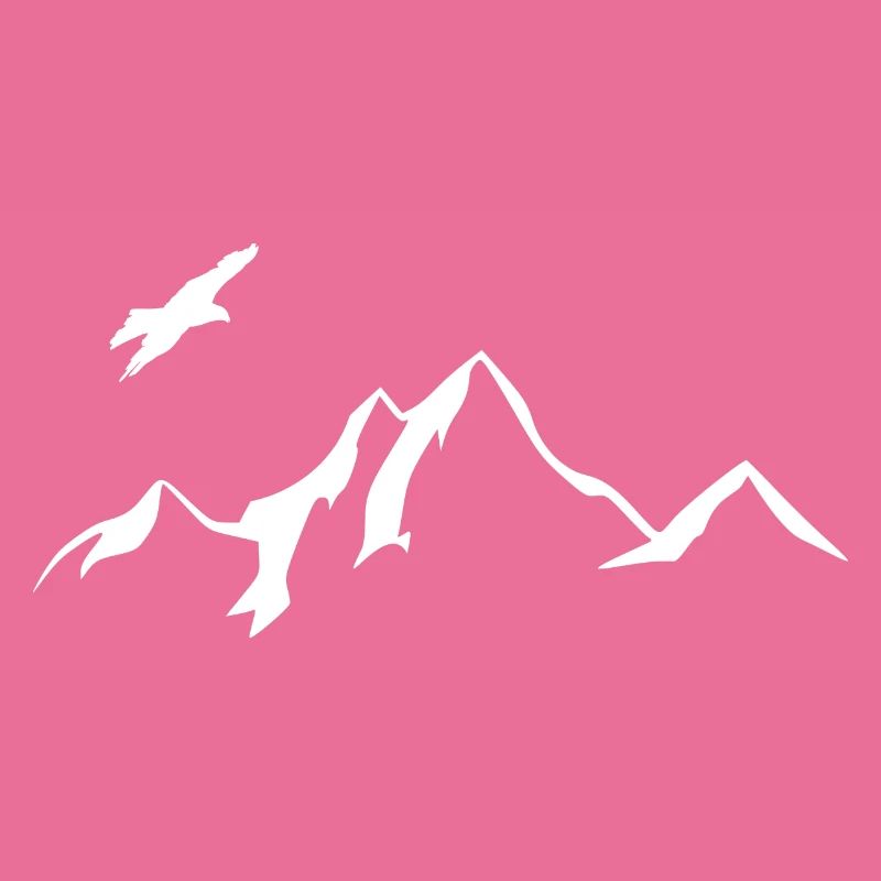 Mountain scenery with eagle