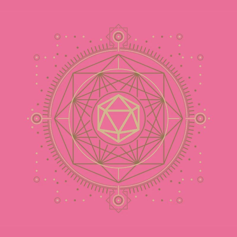 Polyhedral D20 Dice Tabletop RPG Geometry