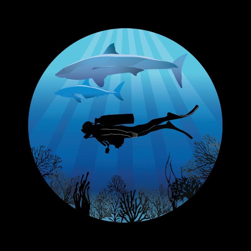 Plongeur plongeur plongeur de plongée de requin