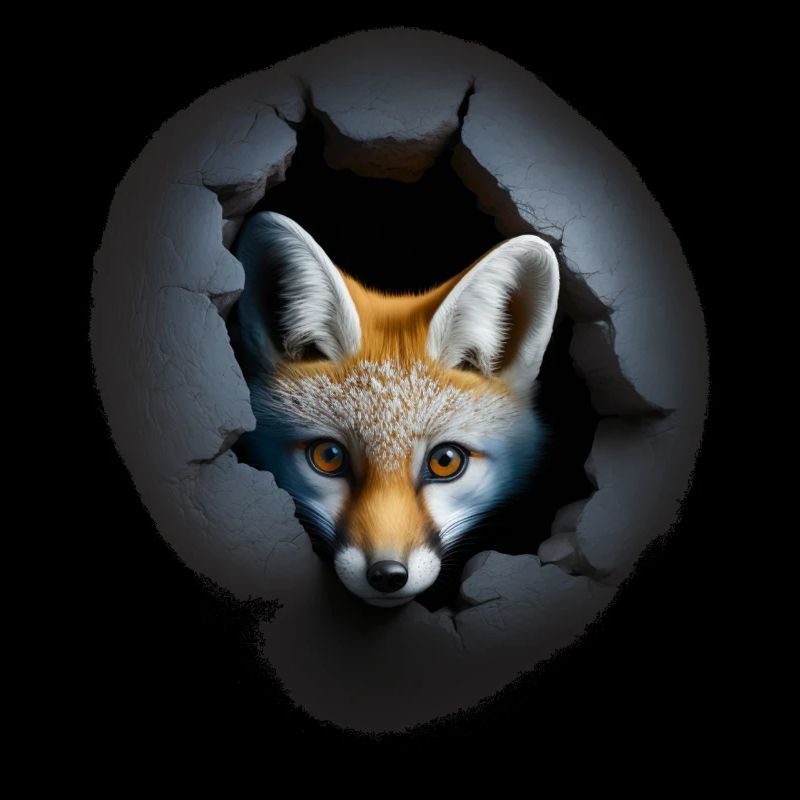 Fox Wall Animal Lovers Gift Animal Cuddly Cute