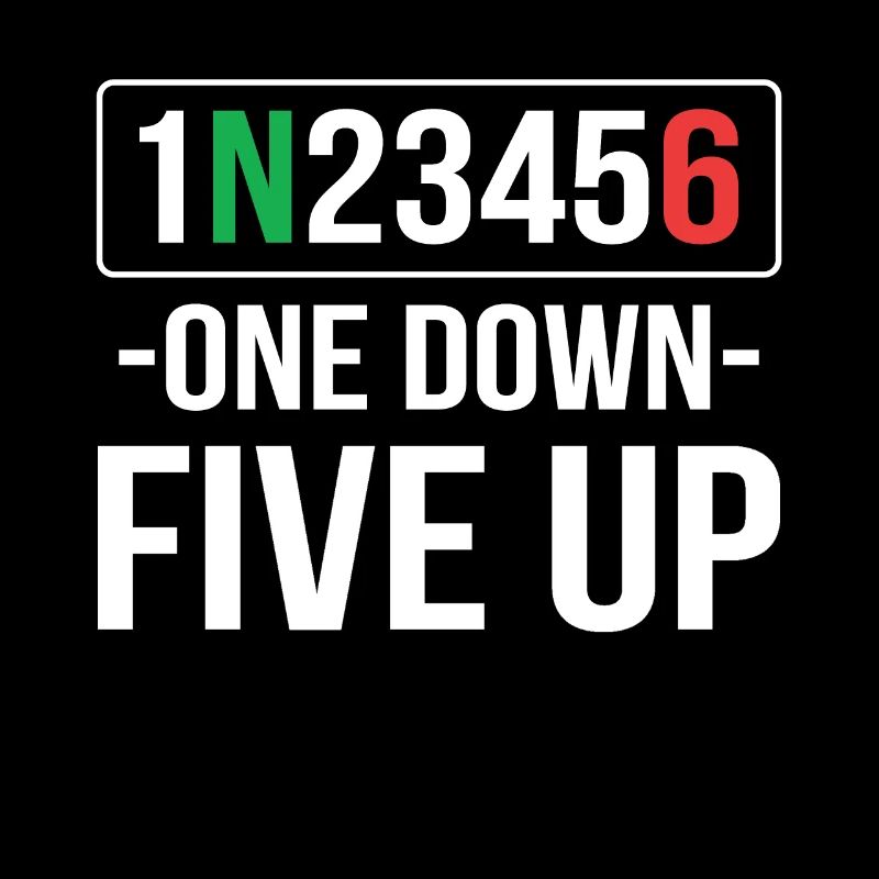 One Down Motorrad Motorradfahrer Five Up