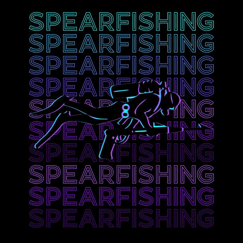 Speerfischen Speerfischer Retro