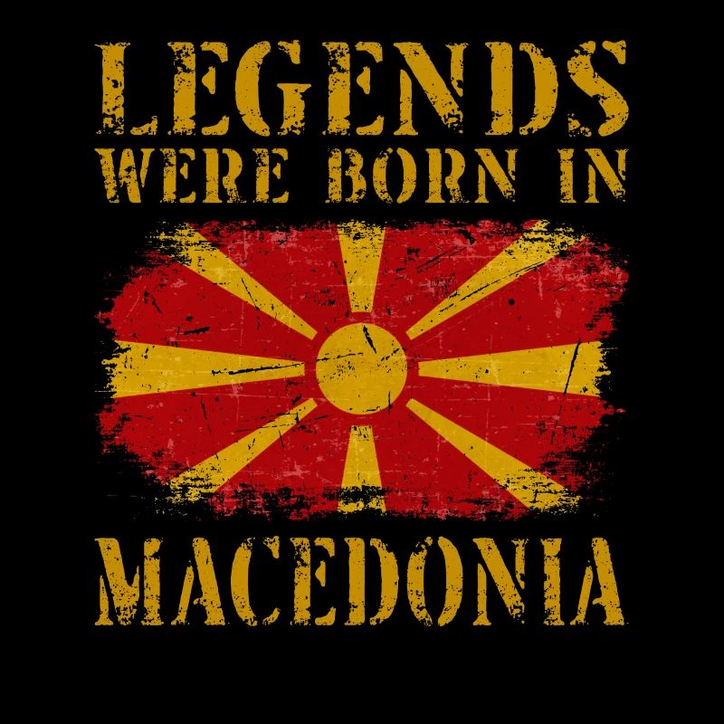 Vintage Design Drapeau macédonien Macédoine