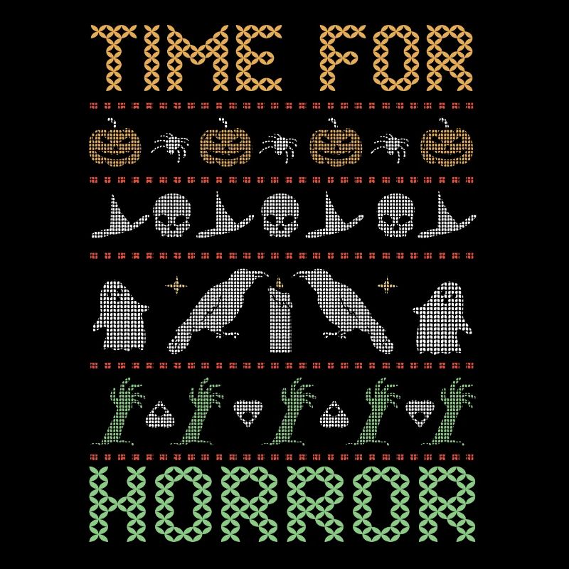 Stitch Pattern Horror Creatures Halloween