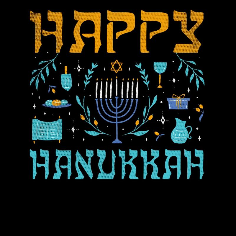 Noël juif Joyeux Hanoukka Modèle