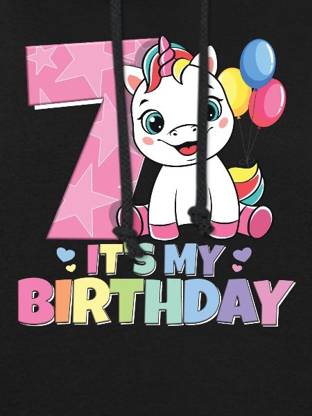 Rainbow Unicorn 7th Birthday Girl 7 år