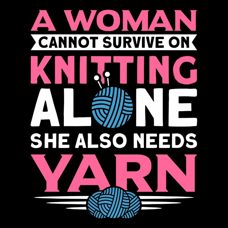 Handarbeit Stricken lustiger Strick Spruch