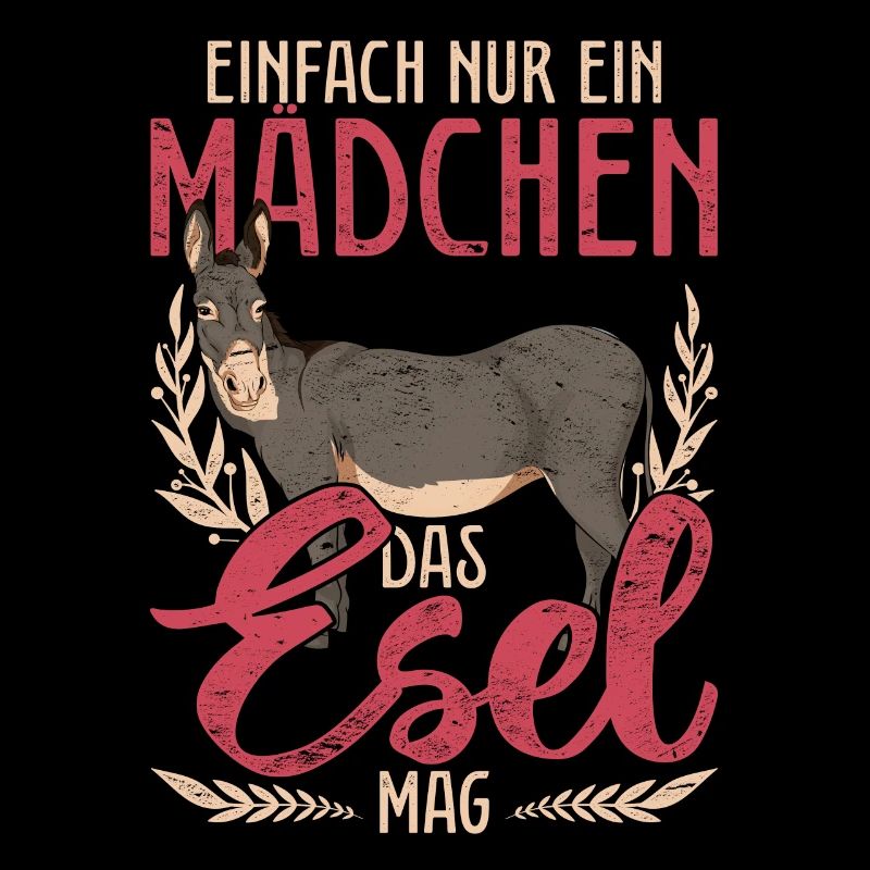 Einfach nur ein Mädchen das Esel mag Bauer Esel