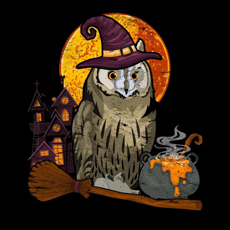 Hexen Hut Weiser Vogel Geschenk Halloween Eule