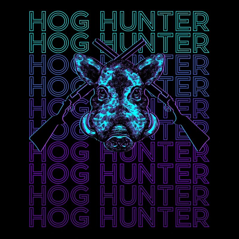 Hog Hunt Hog Hunter Retro