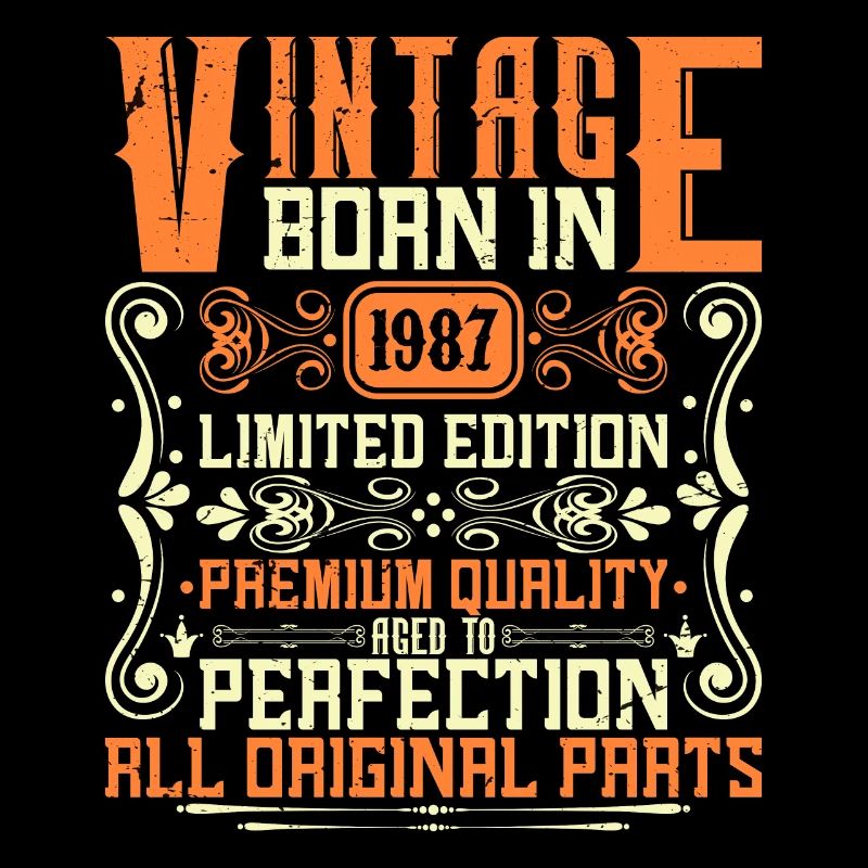 1987 Né en 1987 - Année de construction 1987 Anniversaire 1987