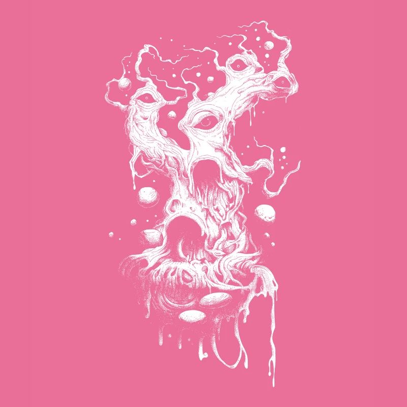 Weirdcore Aesthetics White Branches Eyes Dreamcore Green