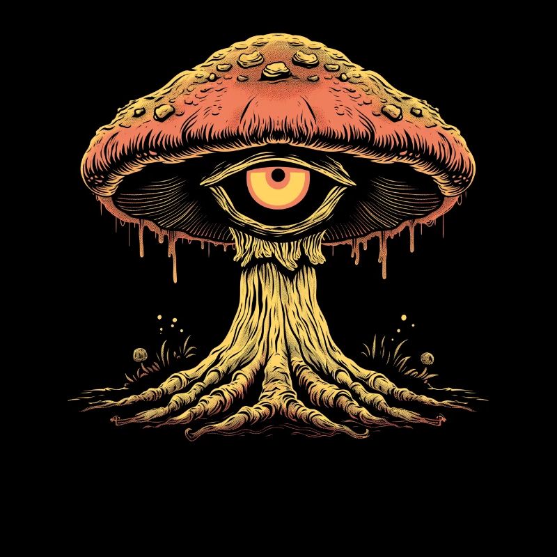 Cottagecore Weirdcore Aesthetic Mushroom Eyeball C