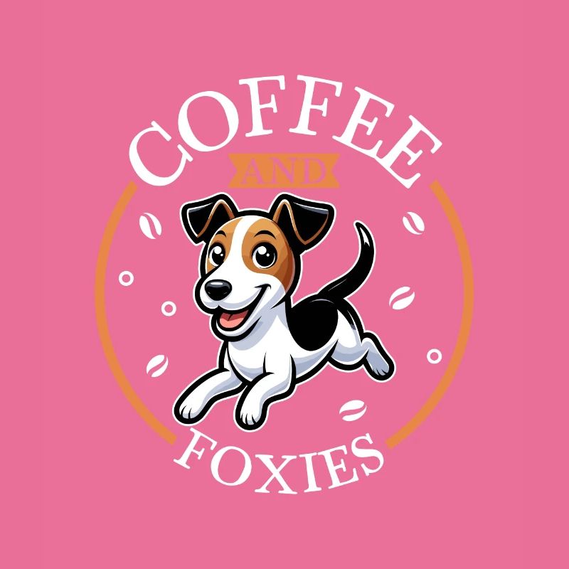 Coffee and smooth-haired fox terrier