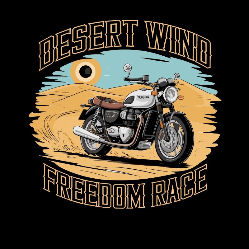 Vintage Wüste Motorrad Abenteuer Thematisch