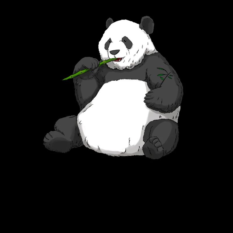 Dicker Panda Geschenk Pandabär Bär Bambus Umwelt