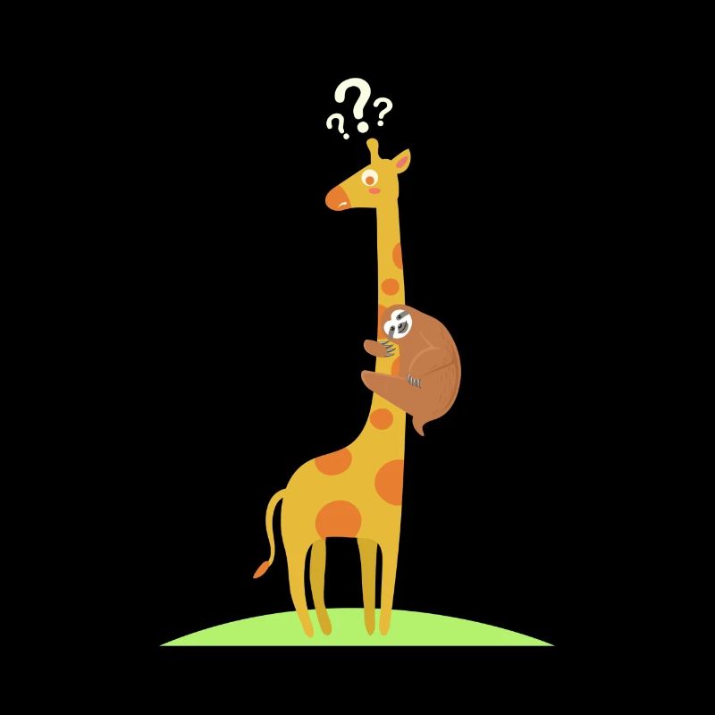 Faultier Giraffe Hängen Lustig Müde
